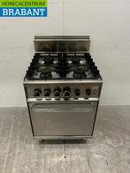 RVS Mareno 4 pits fornuis met oven 60 cm Gas + 230V Horeca, Ophalen of Verzenden, Nieuw in verpakking