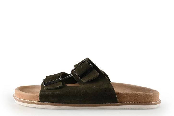 Manfield Slippers in maat 43 Groen, Kleding | Heren, Schoenen, Overige kleuren, Gedragen, Slippers, Verzenden