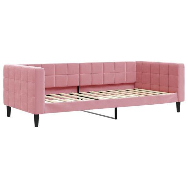 Slaapbank 90x200 fluweel roze | Retour Deal 55%, Maison & Meubles, Chambre à coucher | Canapés-lits, Envoi