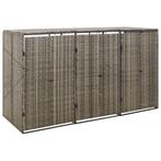 vidaXL Containerberging driedubbel 207x80x117 cm poly rattan, Verzenden