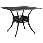 vidaXL Table de jardin Noir 90x90x73 cm Aluminium coulé, Verzenden