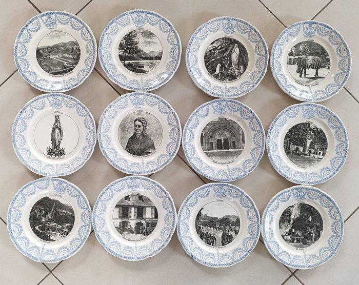 Sarreguemines - Digoin - Serveerschaal (12) - Keramiek -, Antiquités & Art, Antiquités | Meubles | Tables