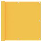 vidaXL Balkonscherm 90x400 cm oxford stof geel, Verzenden