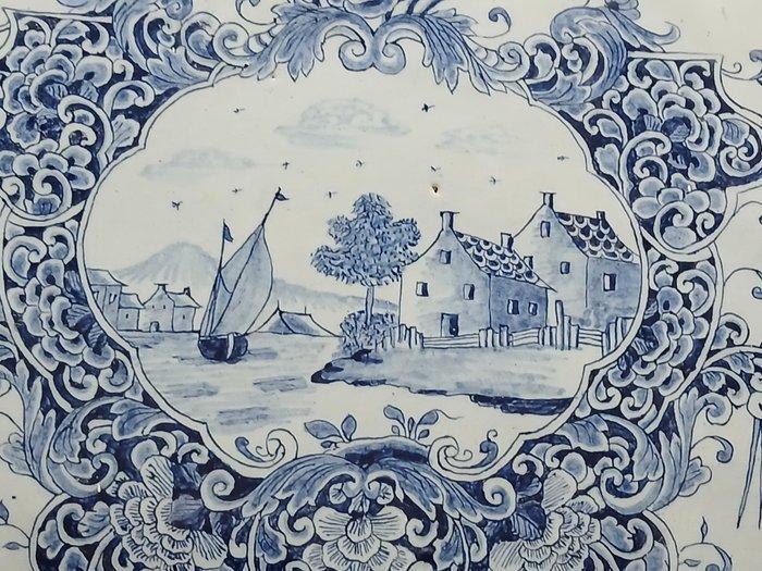 Schotel - Delfts blauw - Zeldzaam, groot uit de 18e eeuw, Antiek en Kunst, Antiek | Glaswerk en Kristal