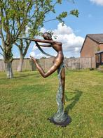 Beeld, XXL Bronze Scarf Dancer - 155 cm - Brons, Antiek en Kunst