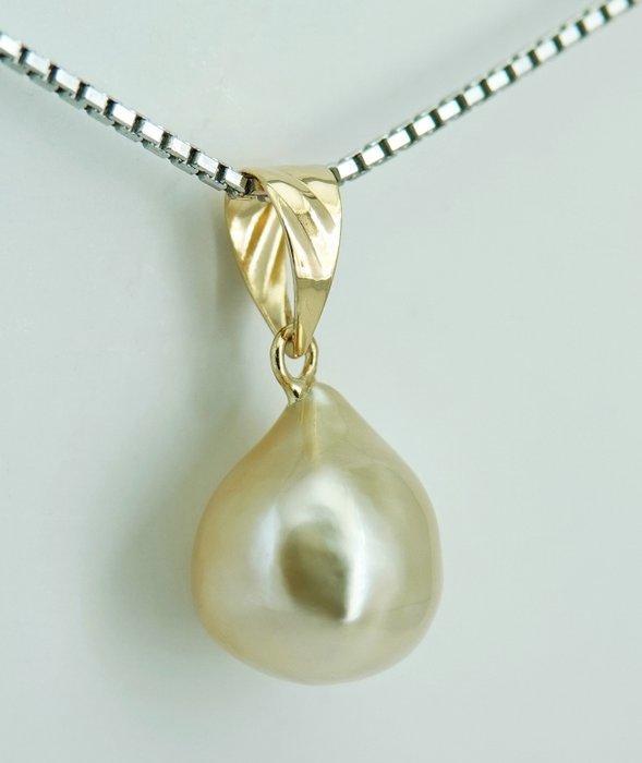 Zonder Minimumprijs - Hanger - 18 karaat Geel goud Parel -, Handtassen en Accessoires, Antieke sieraden