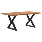 vidaXL Eettafel met natuurlijke rand 180x100x74cm eikenhout, Huis en Inrichting, Tafels | Eettafels, Verzenden, Nieuw