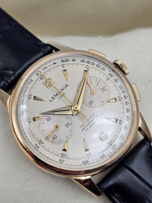 Lemania - Chronograph 18K solid Gold - 802 OT - Homme -, Handtassen en Accessoires, Horloges | Heren