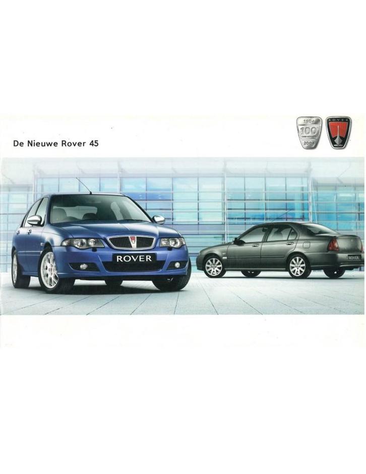 2001 ROVER 45 BROCHURE NEDERLANDS, Boeken, Auto's | Folders en Tijdschriften, Ophalen of Verzenden