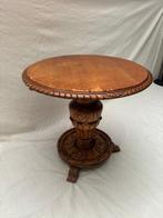 Bijzettafel - Massief Houten Bijzet/Plantentafel met, Antiek en Kunst