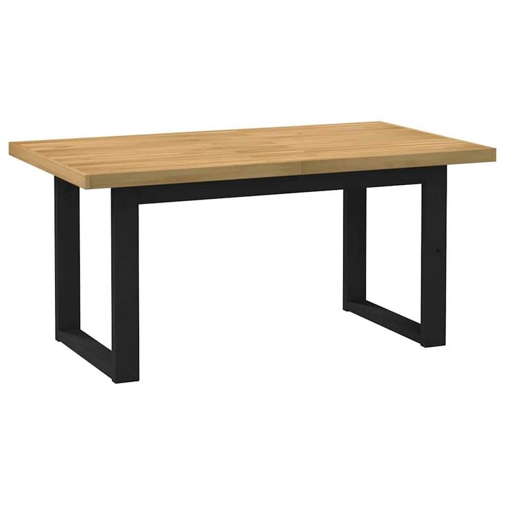 vidaXL Eettafel NOAIN U-vormige poten 160x90x75 cm massief, Huis en Inrichting, Tafels | Eettafels, Nieuw, Verzenden