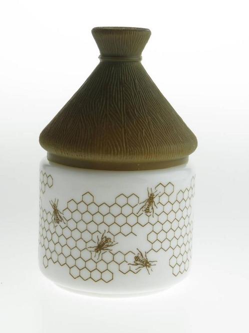 Voorraadpotje voor honing van opaline, Antiquités & Art, Antiquités | Verre & Cristal, Envoi