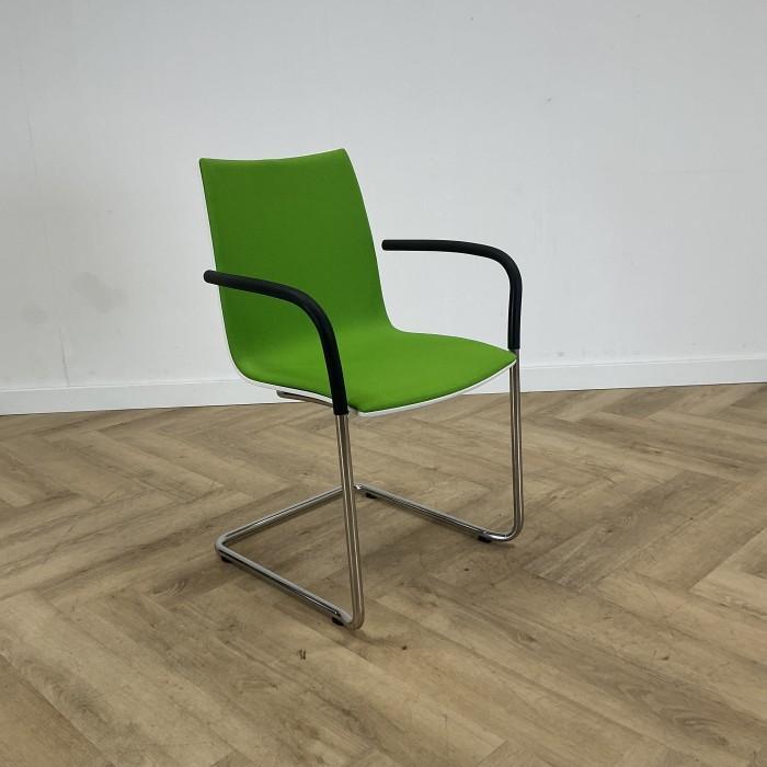 Casala Onyx II vergaderstoel/sledestoel, wit - groen, Maison & Meubles, Chaises