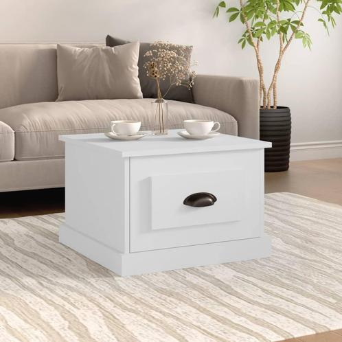 vidaXL Table basse blanc 50x50x35 cm bois dingénierie, Maison & Meubles, Tables | Tables de salon, Neuf, Envoi