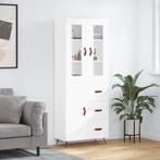 vidaXL Hoge kast 69,5x34x180 cm bewerkt hout wit, Huis en Inrichting, Verzenden, Nieuw