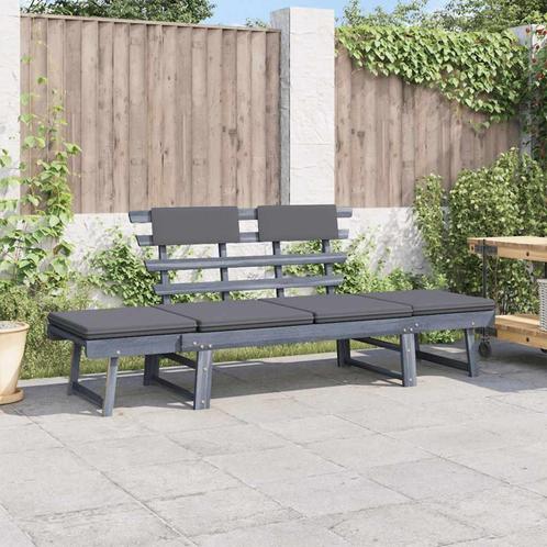 vidaXL Tuinbank met kussens 2-in-1 190 cm massief acaciahout, Tuin en Terras, Tuinsets en Loungesets, Nieuw, Verzenden