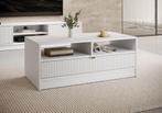 Meubella Salontafel Tavares wit met lade goud, Huis en Inrichting, Verzenden, Nieuw, 50 tot 100 cm, Minder dan 50 cm