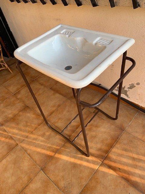 Lavabo - Metaal, Antiquités & Art, Curiosités & Brocante