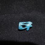 Oud-Egyptisch Faience Amulet Oog van Horus, wedjat. 1,4 cm