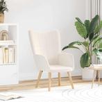vidaXL Ontspanningsstoel Crème 62 x 67 x 95.5 cm Stof, Huis en Inrichting, Fauteuils, Verzenden, Nieuw