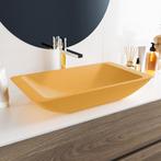 MONDIAZ TOPI Waskom solid surface 60cm kleur Ocher / Ocher, Doe-het-zelf en Bouw, Ophalen of Verzenden, Nieuw, Overige typen