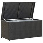vidaXL Tuinbox 100x50x50 cm poly rattan zwart, Tuin en Terras, Bergingen en Tuinkasten, Verzenden, Nieuw