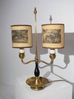 Tafellamp - Messing, Hout - Vintage Franse Bouilotte, Antiek en Kunst