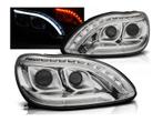 DRL LED tube koplampen Chrome geschikt voor Mercedes W220, Auto-onderdelen, Verzenden, Nieuw, Mercedes-Benz