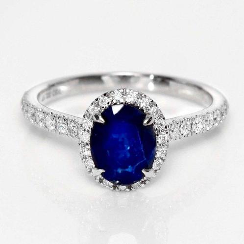 Zonder Minimumprijs - Ring - 18 karaat Witgoud, 2,17 ct Diep, Handtassen en Accessoires, Ringen