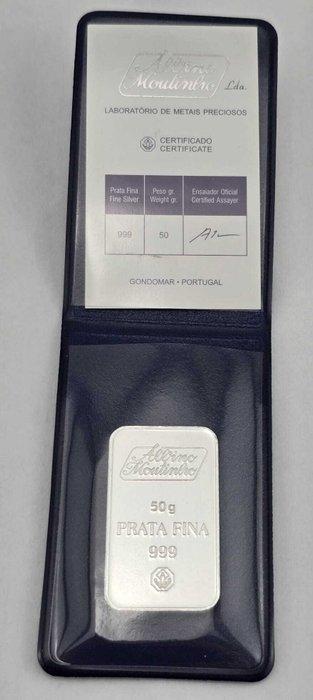 50 gram - Zilver .999 - Albino Moutinho - Verzegeld en met, Postzegels en Munten, Edelmetalen en Baren