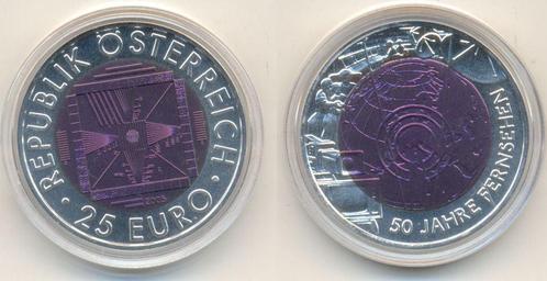 25 Euro 50 Jahre Fernsehen 2005 Österreich:, Postzegels en Munten, Munten | Europa | Euromunten, België, Verzenden
