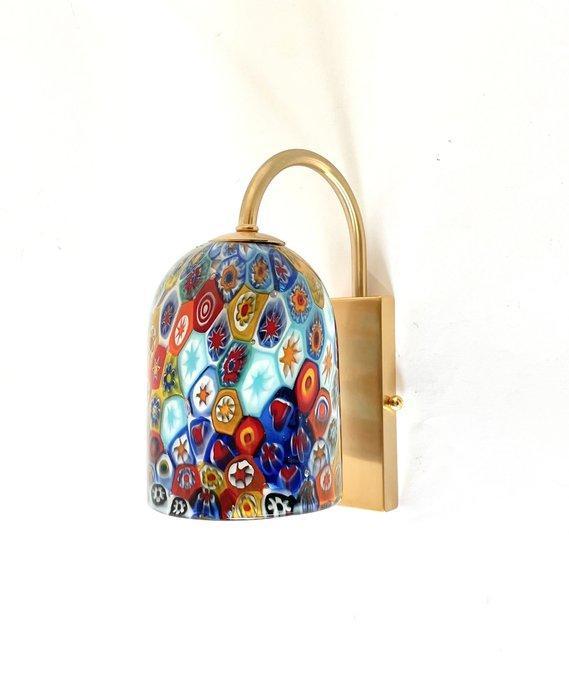 MURANO DESIGN - Wandlamp - MILLEFIORI wandlamp - Muranoglas, Antiquités & Art, Antiquités | Éclairage
