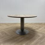 ronde vergadertafel, 120 cm, Midden eiken - grijs, Gebruikt, Bureau