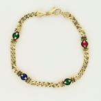Armband - 14 karaat Geel goud - Smaragd. Saffier. Robijn., Nieuw