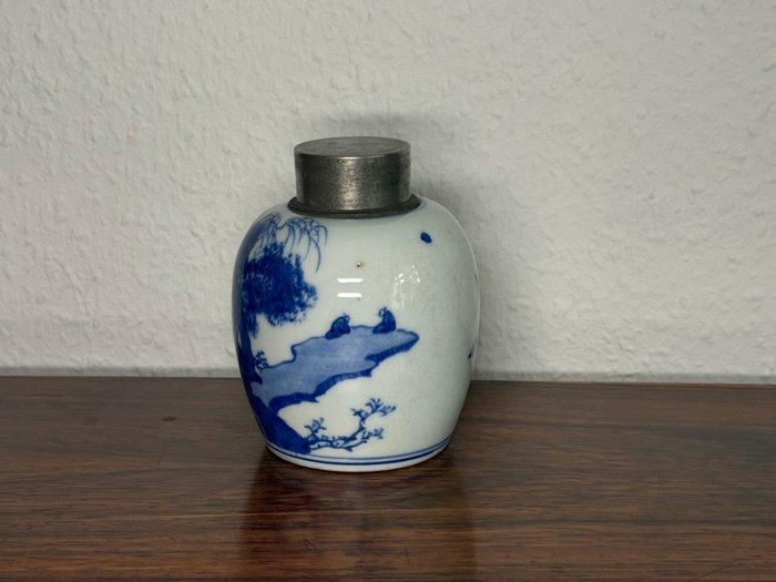 Kan - Porselein, Tin - Tee Dose, Antiek en Kunst, Antiek | Overige Antiek