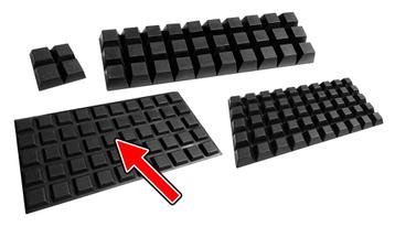 Set van 40 stootdopjes (12.7x12.7x3 mm, zwart, trapezium) beschikbaar voor biedingen