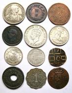 Azië. Collection of 12 old coins 1808-1945 Incl. high