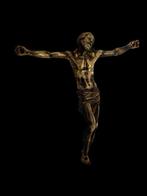sculptuur, Christus - 10 cm - Verguld brons, Antiek en Kunst