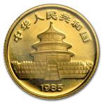 China. 1985 1/20 oz ¥5 CNY Chinese Gold Panda Coin