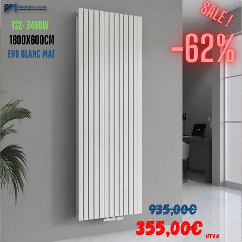 Radiateur Vertical Blanc Mat Mat evo 1800x600 t22 3460w, Doe-het-zelf en Bouw, Verwarming en Radiatoren