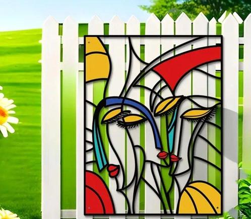 Décoration murale - Cubiste - Viso tre donne decò, Antiek en Kunst, Kunst | Designobjecten