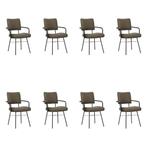 Set van 8 Leren eetkamerstoelen Solid met armleuning -, Huis en Inrichting, Stoelen, Ophalen of Verzenden, Nieuw, Leer, Eén