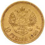 Rusland. Nicholas II. 10 Roubles 1900  - VF, Postzegels en Munten