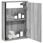 vidaXL Badkamerspiegelkast 42x12x60 cm bewerkt hout grijs, Huis en Inrichting, Verzenden, Nieuw