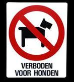 Kunststof aanduidingsbord verboden voor honden, Zakelijke goederen, Kantoor en Winkelinrichting | Beveiliging