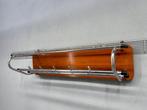 Kapstok - Hout, Chroom - Vintage wandkapstok met houten