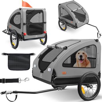 KESSER® Hondenfietskar tot 45 kg 2in1 Fietskar Hond - Grijs beschikbaar voor biedingen