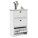 vidaXL Schoenenrek BODO 80x35x118 cm wit, Verzenden, Nieuw