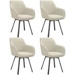 tectake Draaibare eetkamerstoel Alicon, gestoffeerd - greige, Verzenden, Nieuw