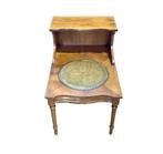 Bijzettafel - Rond tapijt - Mahonie